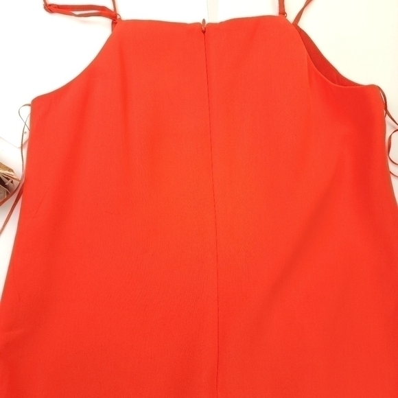 C/MEO Collective Orange Fron Panel Slit Spaghetti Strap Dress Sz M - Picture 10 of 10